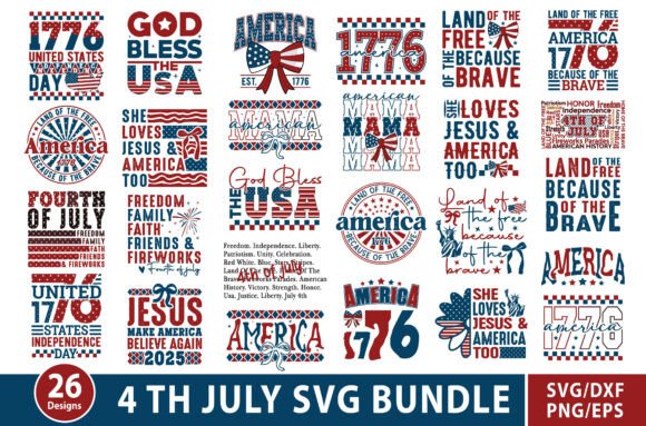 4th of July Mega Bundle: Graphics for T-Shirt Designs