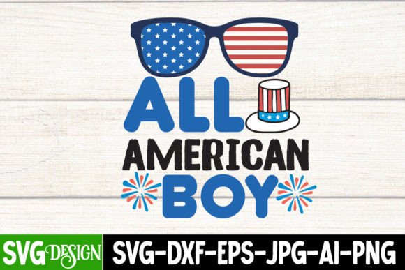 All American Boy SVG: Graphics for T-Shirt Designs