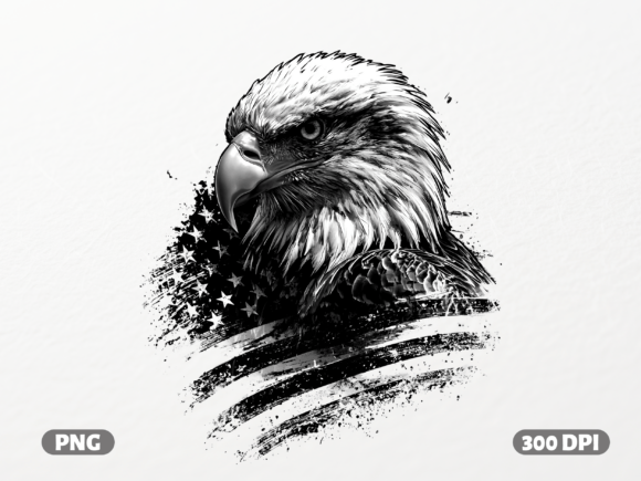 American Grunge Eagle: Bold Graphics for T-Shirt Designs