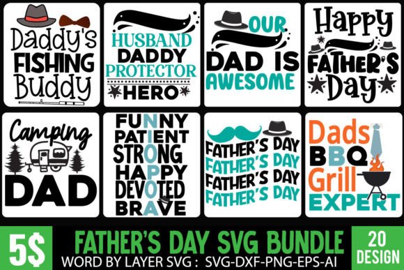 Father's Day SVG Bundle Free: Graphics & Freebies