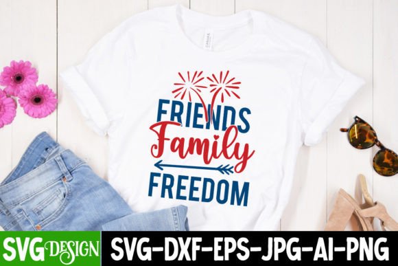 Friends Family Freedom SVG: Graphics for T-Shirt Designs