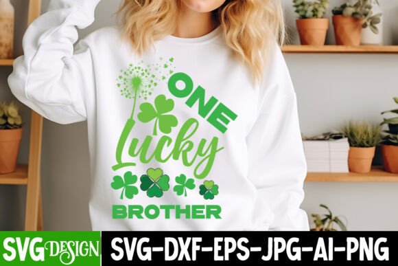 One Lucky Brother SVG: Graphics for T-Shirt Designs