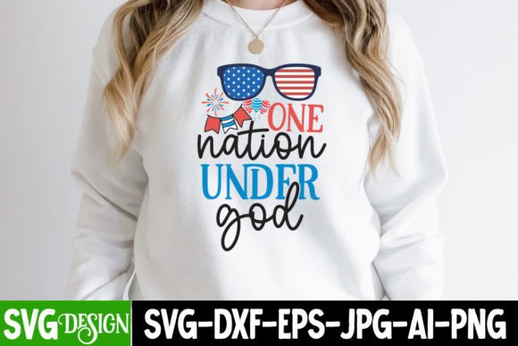 One Nation Under God SVG: Graphics for T-Shirt Designs
