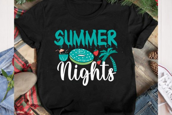 Summer Nights SVG: Graphics for T-Shirt Designs